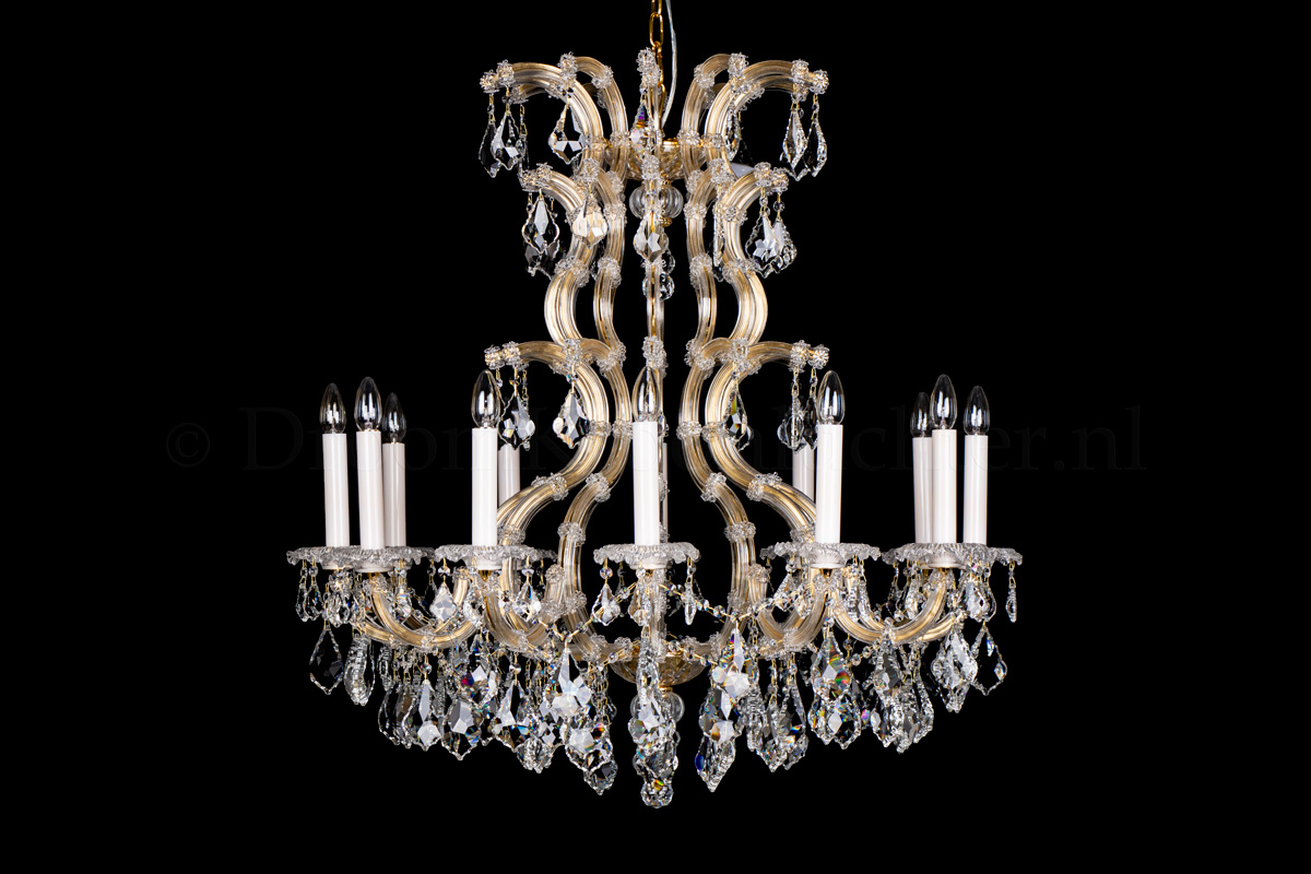 Louis Baroque Kronleuchter 12-flammig Ø94x99cm (Kristall/Gold) Louis Baroque Kronleuchter 12-flammig Ø94x99cm (Kristall/Gold)