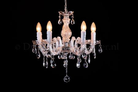 Kristall Kronleuchter Maria Theresa 5 flammig C-arm (chrom)