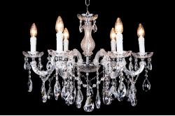 Kristall Kronleuchter Maria Theresa 6 flammig S-arm (chrom)