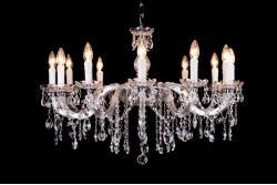 Kristall Kronleuchter Maria Theresa 12 flammig (chrom)