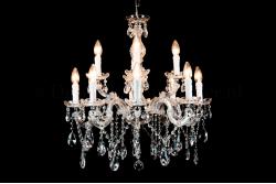 Kristall Kronleuchter Maria Theresa 8+4 flammig S-arm (chrom) Kristall Kronleuchter Maria Theresa 8+4 flammig S-arm (chrom)