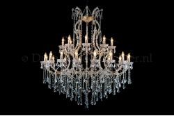 Kristall Kronleuchter Maria Theresa 24 flammig Bronz - 125cm