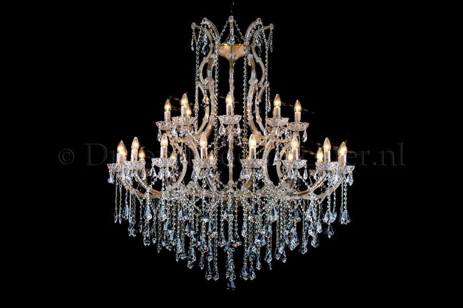 Kristall Kronleuchter Maria Theresa 24 flammig Bronz - 125cm