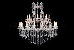 Kristall Kronleuchter Maria Theresa 24 flammig 125cm chrom