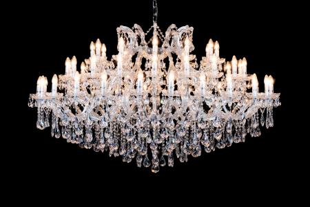 Kristall Kronleuchter Maria Theresa 54  flammig Breites Modell (170cm/Chrom)