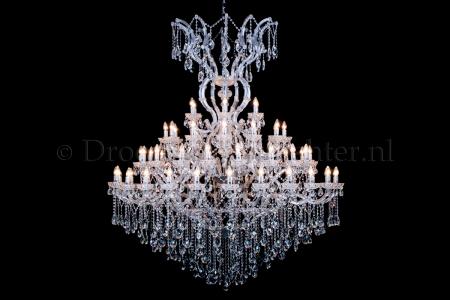 Kristall Kronleuchter Maria Theresa 60 flammig chrom 170cm