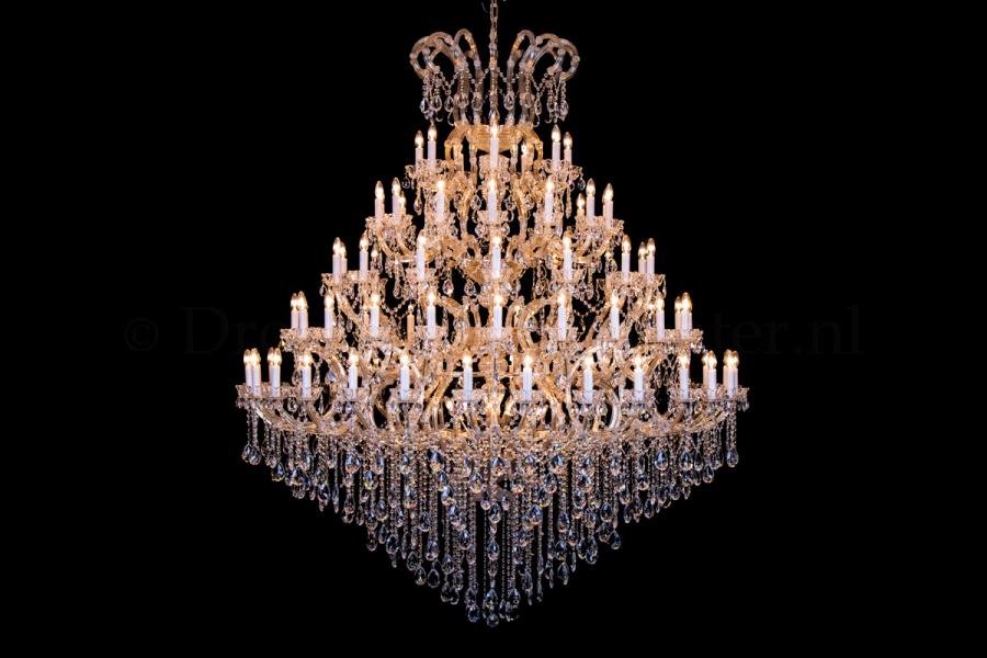 Kristall Kronleuchter Maria Theresa 91 flammig - 200cm gold