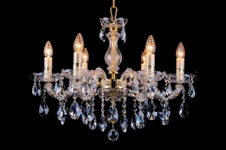 Deluxe Kristall Kronleuchter Maria Theresa 6 flammig (Ø60cm/gold)