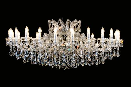 Kristall Kronleuchter Josephine 24 armig/flammig 150cm (chrom)