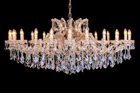 Kristall Kronleuchter Josephine 24 armig/flammig 150cm (gold)