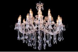 Deluxe Kristall Kronleuchter Maria Theresa 12+6 flammig (Ø75cm/chrom) Deluxe Kristall Kronleuchter Maria Theresa 12+6 flammig (Ø75cm/chrom)