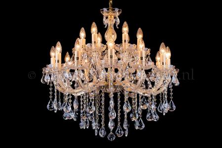 Deluxe Kristall Kronleuchter Maria Theresa 12+6 flammig (Ø75cm/gold)