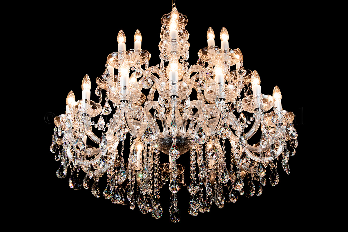 Deluxe Kristall Kronleuchter Maria Theresa 28 flammig (Ø95cm/chrom) Deluxe Kristall Kronleuchter Maria Theresa 28 flammig (Ø95cm/chrom)