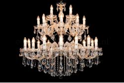 Deluxe Kristall Kronleuchter Maria Theresa 28 flammig (Ø95cm/Gold) Deluxe Kristall Kronleuchter Maria Theresa 28 flammig (Ø95cm/Gold)