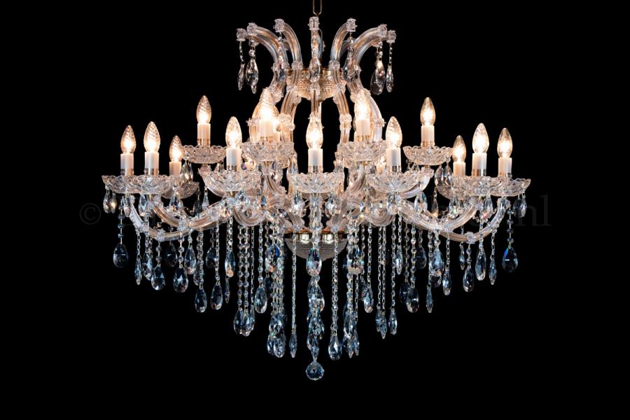 Deluxe Kristall Kronleuchter Maria Theresa Oval 18 flammig (100cm x 80cm/bronze)