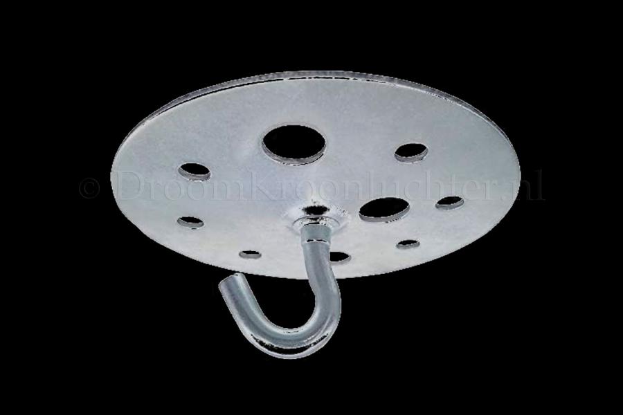Deckenplatte Metall Rund mit Haken für Kronleuchter