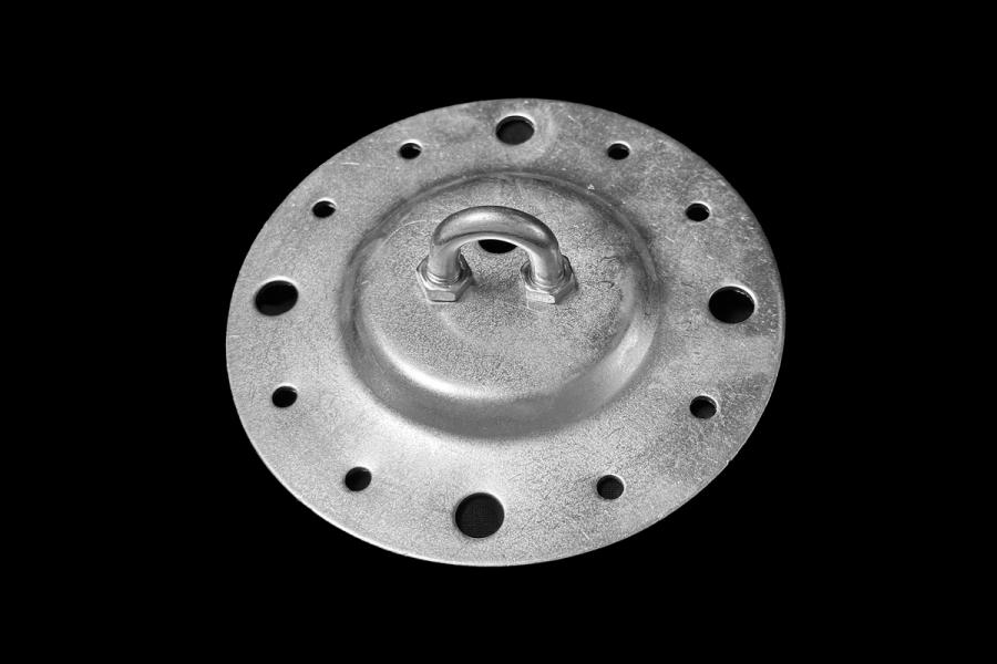 Deckenplatte Metall Rund mit Auge für Kronleuchter