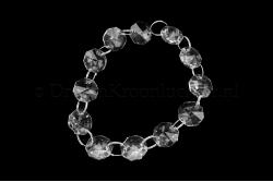 Kristallperle Achteck 14mm mit Ring