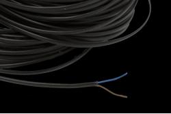  Kabel Schwartz 2-adrig Eben Doppelt isoliert - 2 x 0,75mm²