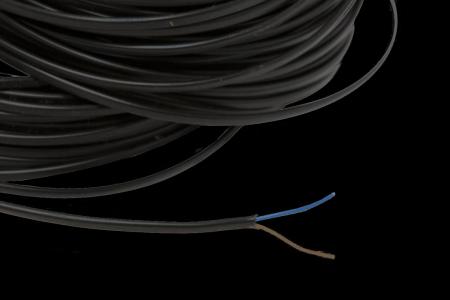  Kabel Schwartz 2-adrig Eben Doppelt isoliert - 2 x 0,75mm²