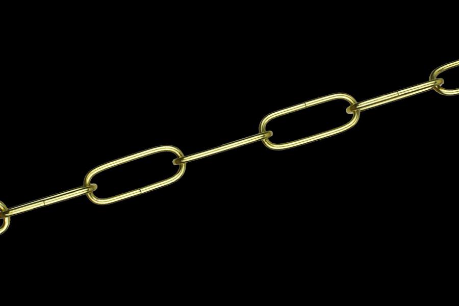 1 Meter Clarance kettung (oud Gold/messing)