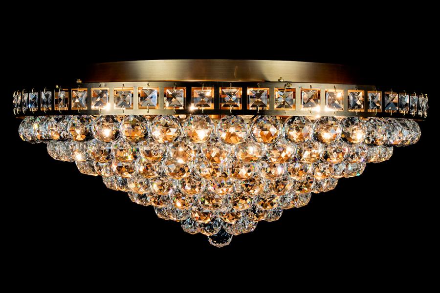 Deckenleuchte Amanda 8 flammig Bronze Kristall - Ø60cm