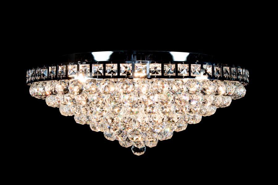 Deckenleuchte Amanda 8 flammig Chrom Kristall - Ø60cm