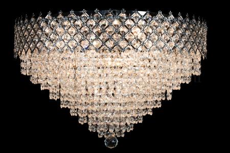 Deckeneleuchte Amy 9 flammig Chrom Kristall - Ø60cm Deckeneleuchte Amy 9 flammig Chrom Kristall - Ø60cm