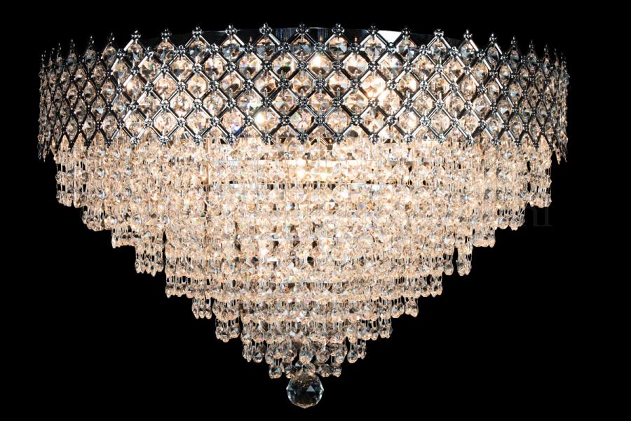 Deckeneleuchte Amy 9 flammig Chrom Kristall - Ø60cm