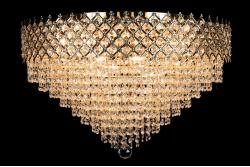 Deckeneleuchte Amy 9 flammig Gold Kristall - Ø60cm