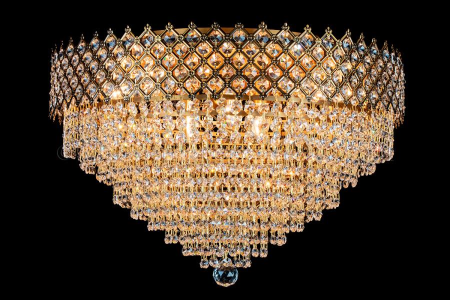 Deckeneleuchte Amy 9 flammig Bronze Kristall - Ø60cm