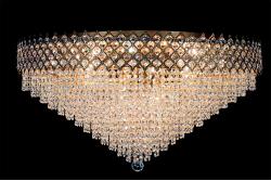 Deckeneleuchte Amy 12 flammig Bronze Kristall - Ø80cm
