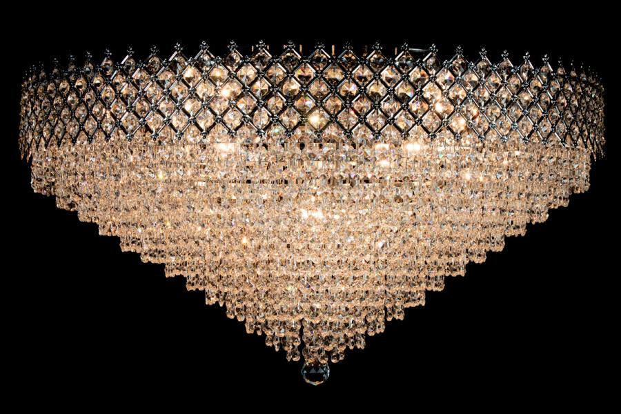 Deckeneleuchte Amy 12 flammig Chrom Kristall - Ø80cm