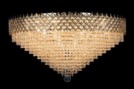 Deckeneleuchte Amy 12 flammig Gold Kristall - Ø80cm Deckeneleuchte Amy 12 flammig Gold Kristall - Ø80cm