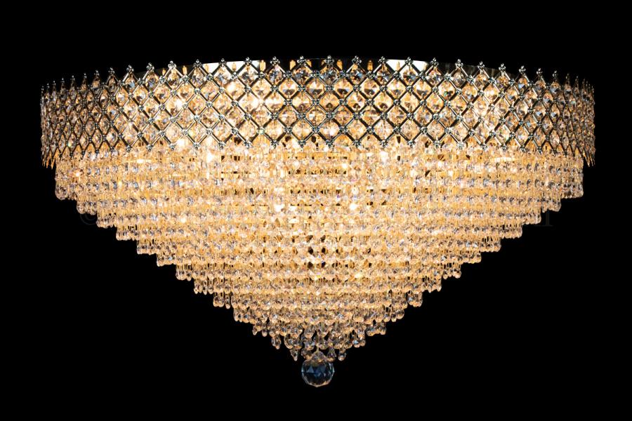 Deckeneleuchte Amy 12 flammig Gold Kristall - Ø80cm Deckeneleuchte Amy 12 flammig Gold Kristall - Ø80cm