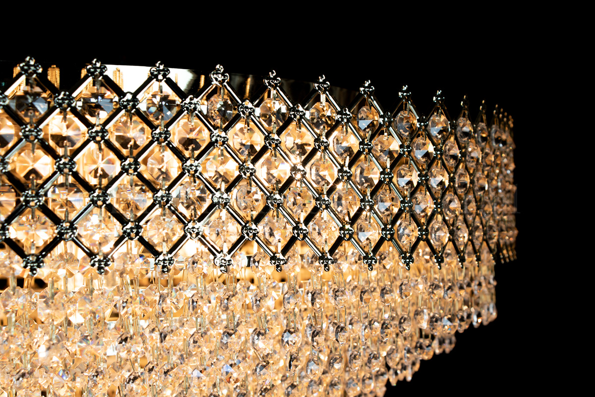 Deckeneleuchte Amy 12 flammig Gold Kristall - Ø80cm Deckeneleuchte Amy 12 flammig Gold Kristall - Ø80cm