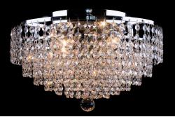 Deckenleuchte Livia 4 flammig Chrom Kristall - Ø40cm