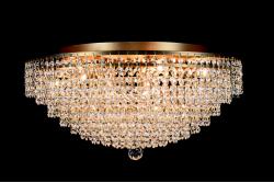 Deckenleuchte Livia 8 flammig Bronze Kristall - 60cm