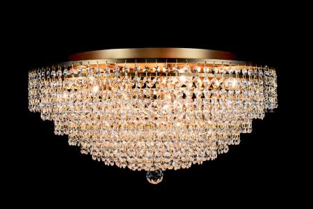 Deckenleuchte Livia 8 flammig Bronze Kristall - 60cm Deckenleuchte Livia 8 flammig Bronze Kristall - 60cm