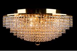 Deckenleuchte Livia 8 flammig Gold Kristall - 60cm