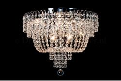 Deckenleuchte Salle 6 flammig Chrom Kristall - Ø50cm