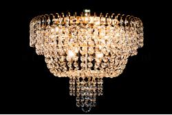 Deckenleuchte Salle 6 flammig Gold Kristall - Ø50cm