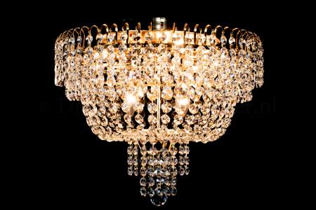 Deckenleuchte Salle 6 flammig Gold Kristall - Ø50cm Deckenleuchte Salle 6 flammig Gold Kristall - Ø50cm