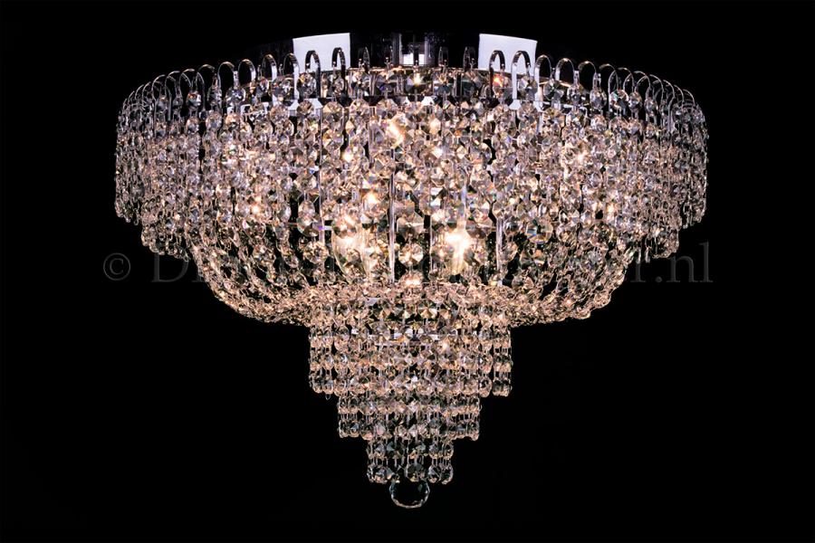 Deckenleuchte Salle 8 flammig Chrom Kristall - 60cm