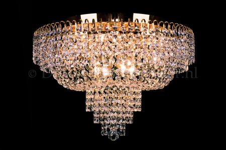 Deckenleuchte Salle 8 flammig Gold Kristall - 60cm Deckenleuchte Salle 8 flammig Gold Kristall - 60cm