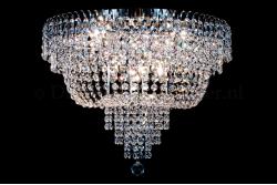 Deckenleuchte Salle 8 flammig Silber Kristall - 60cm