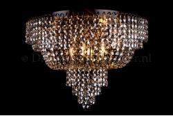 Deckenleuchte Salle 8 flammig Schwartz Kristall - 60cm