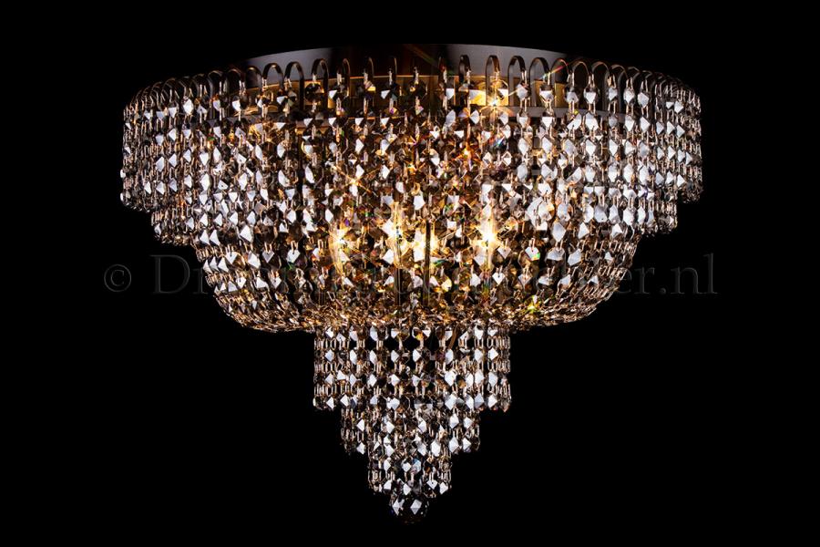 Deckenleuchte Salle 8 flammig Schwartz Kristall - 60cm
