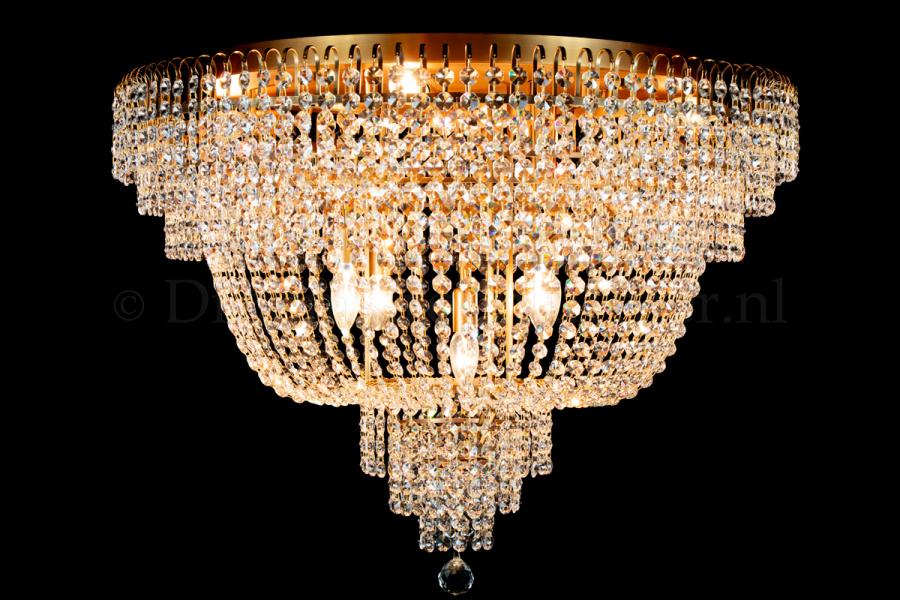 Deckenleuchte Salle 9 flammig Bronze Kristall - Ø80cm