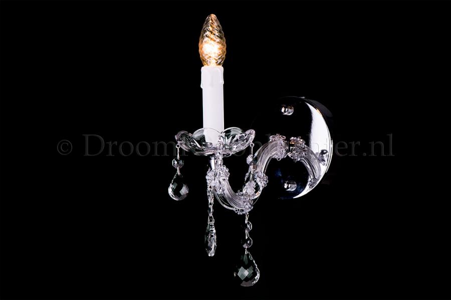 Kristall Wandleuchte Maria Theresa 1 flammig (chrom)